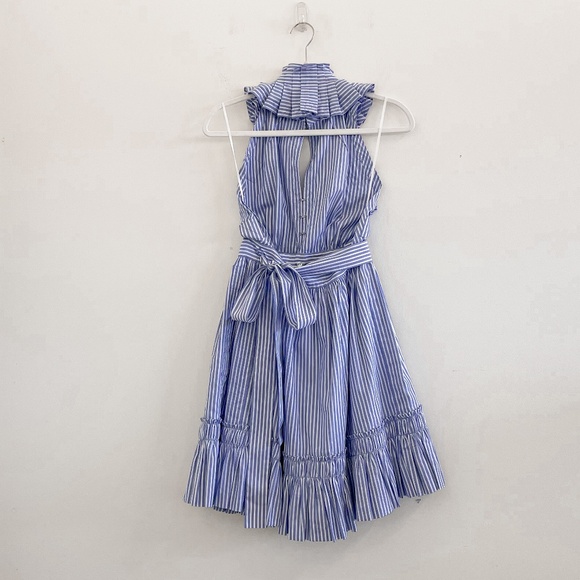 Alexis Briley Striped Tie Waist Halter Mini Dress XS - Picture 8 of 13